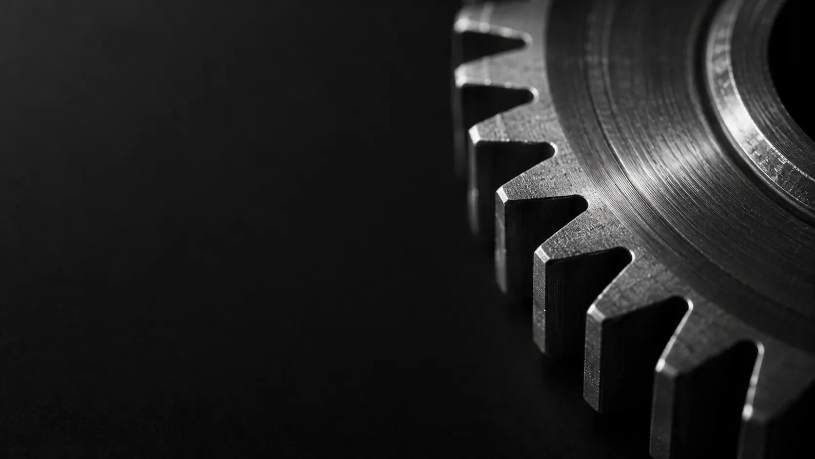 A gear, for industrial manufacturing.