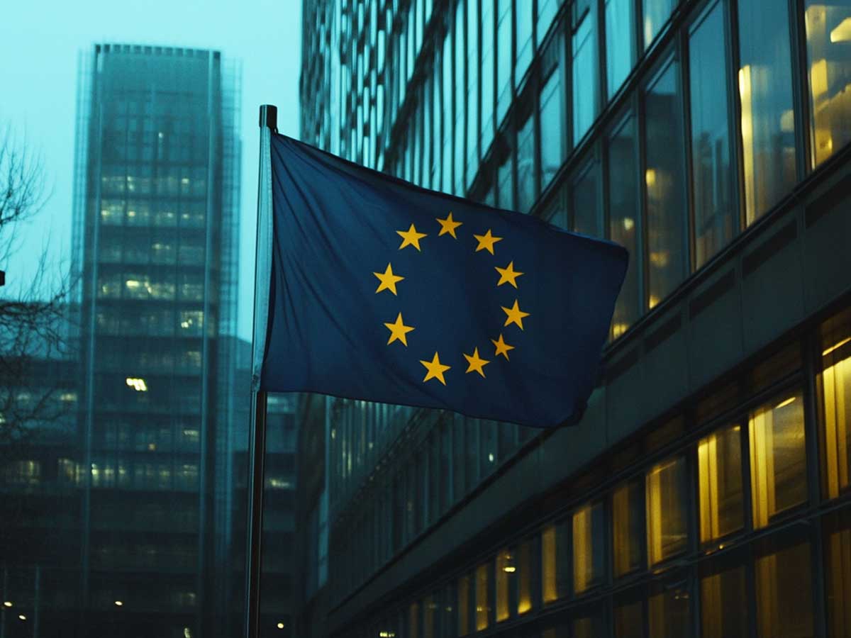 EU flag outside building