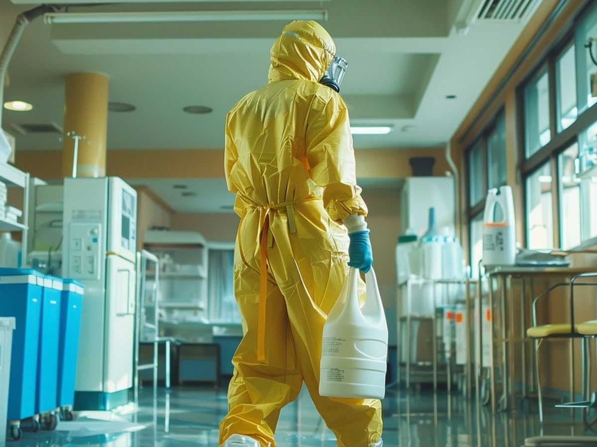 Cleaner in a hospital