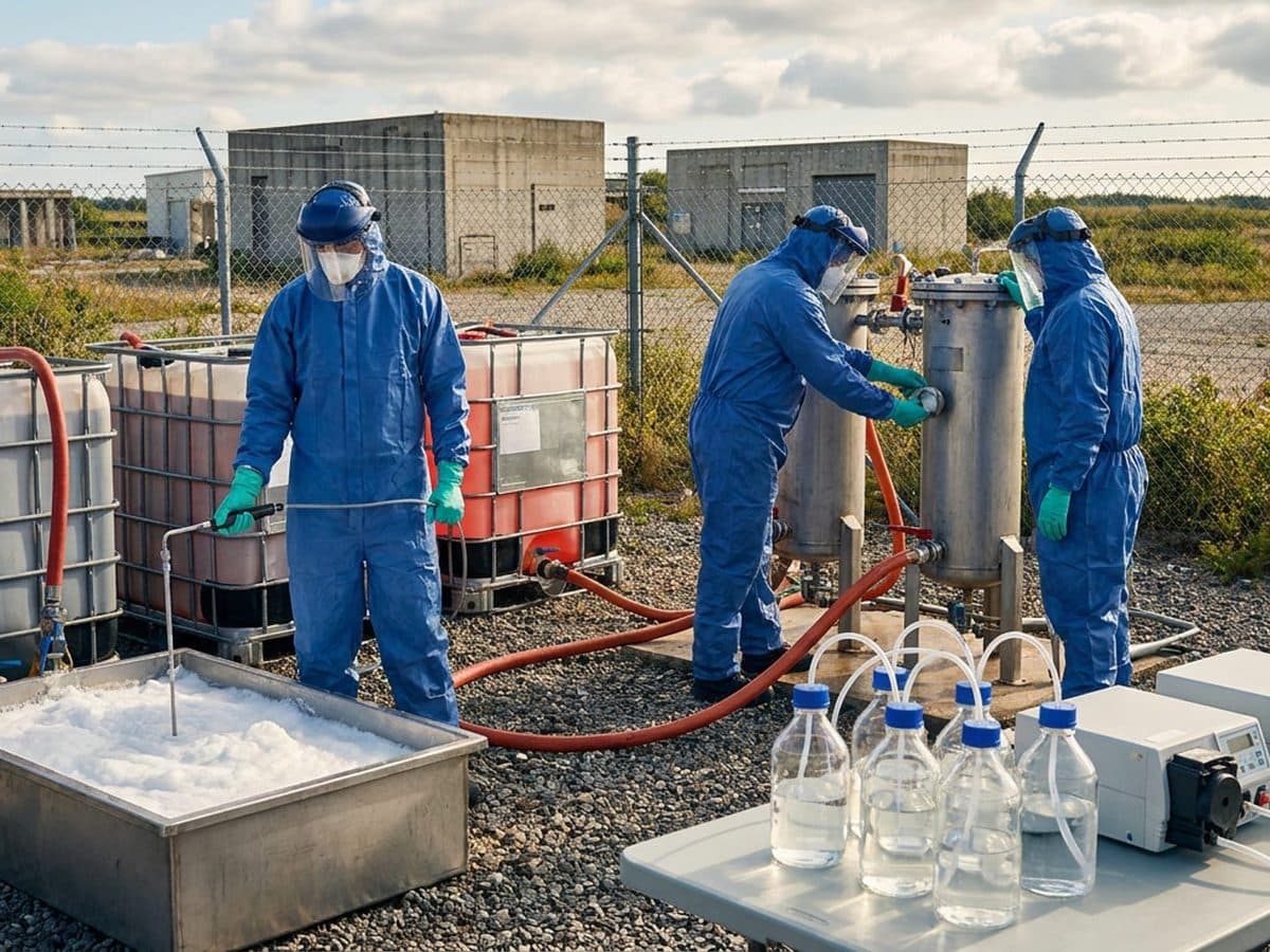 Industrial firefighting foam testing and environmental sampling equipment