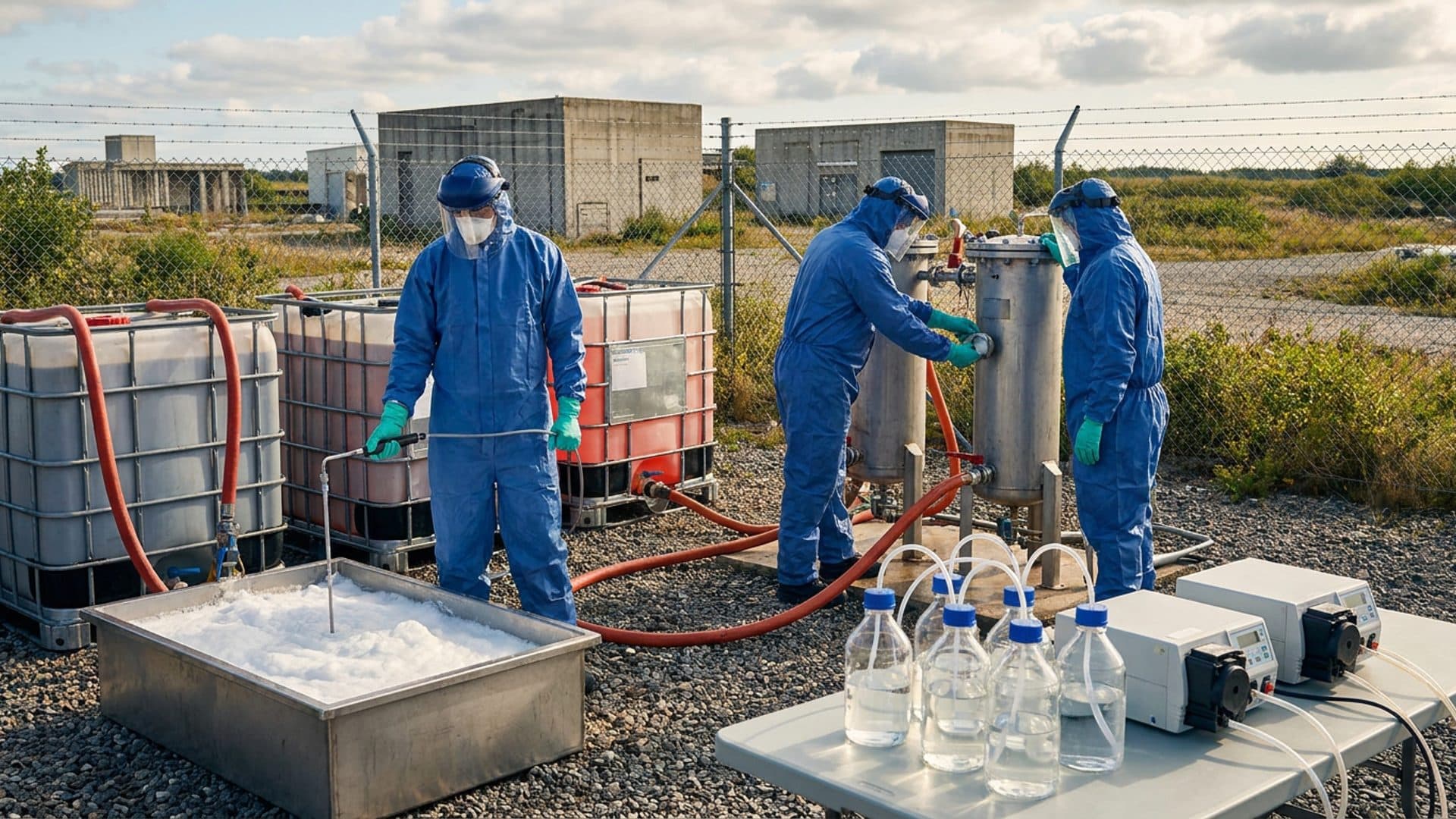 Industrial firefighting foam testing and environmental sampling equipment