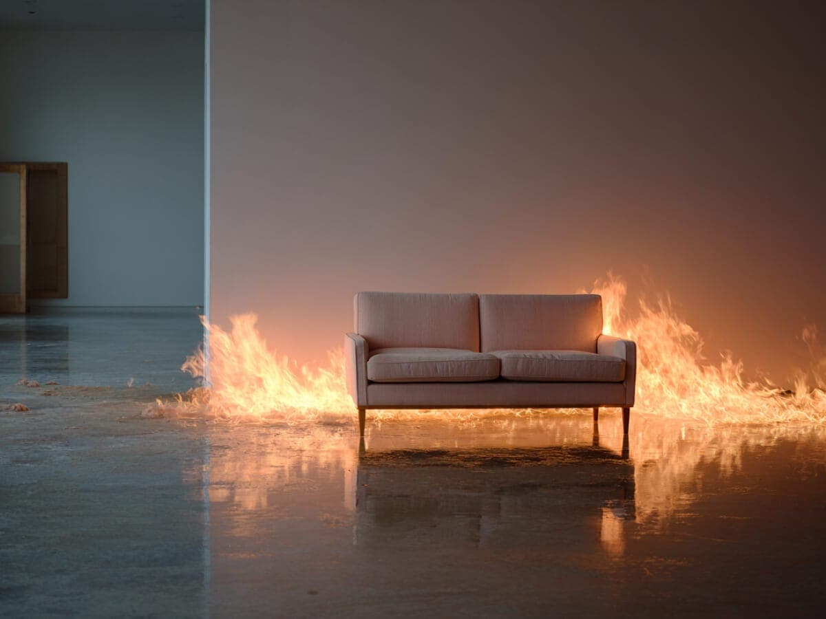Flame retardent sofa