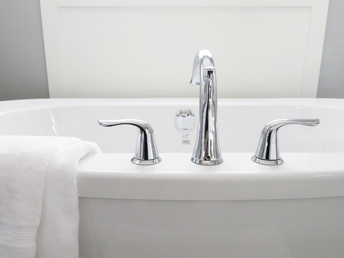 Chrome-plated sink taps