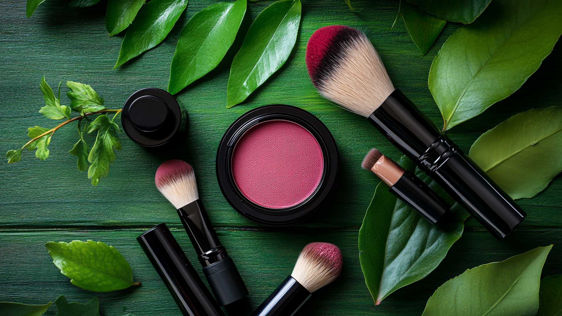 Cosmetics on a table