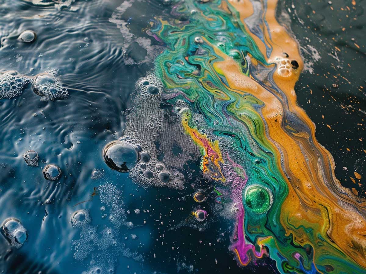 Chemical release on water