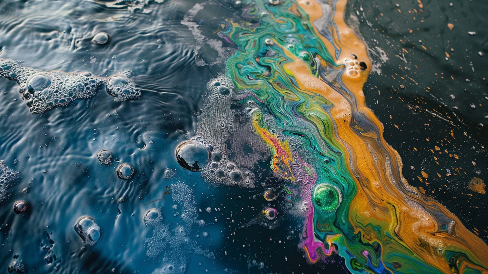 Chemical release on water