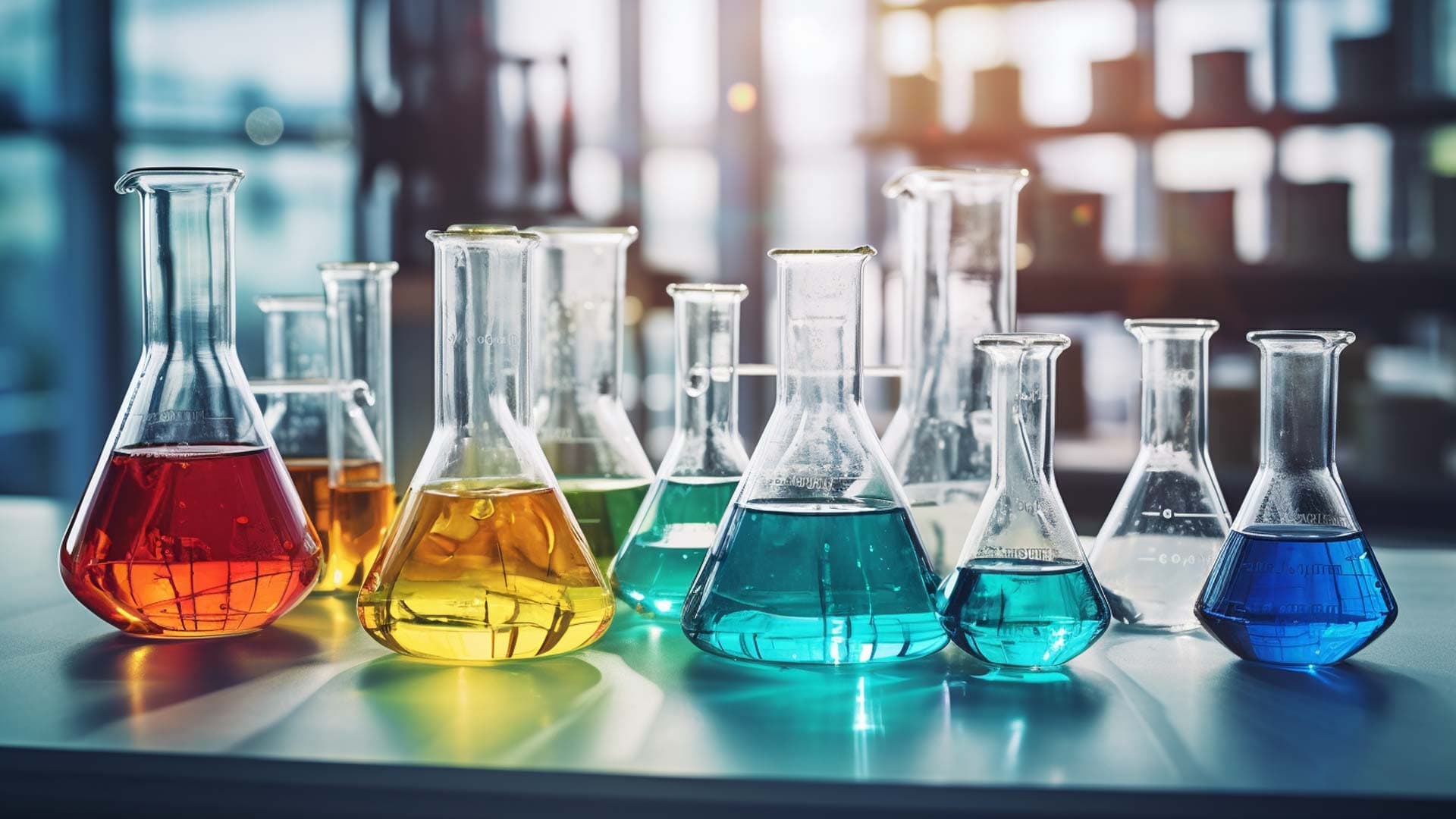 Chemicals in a lab