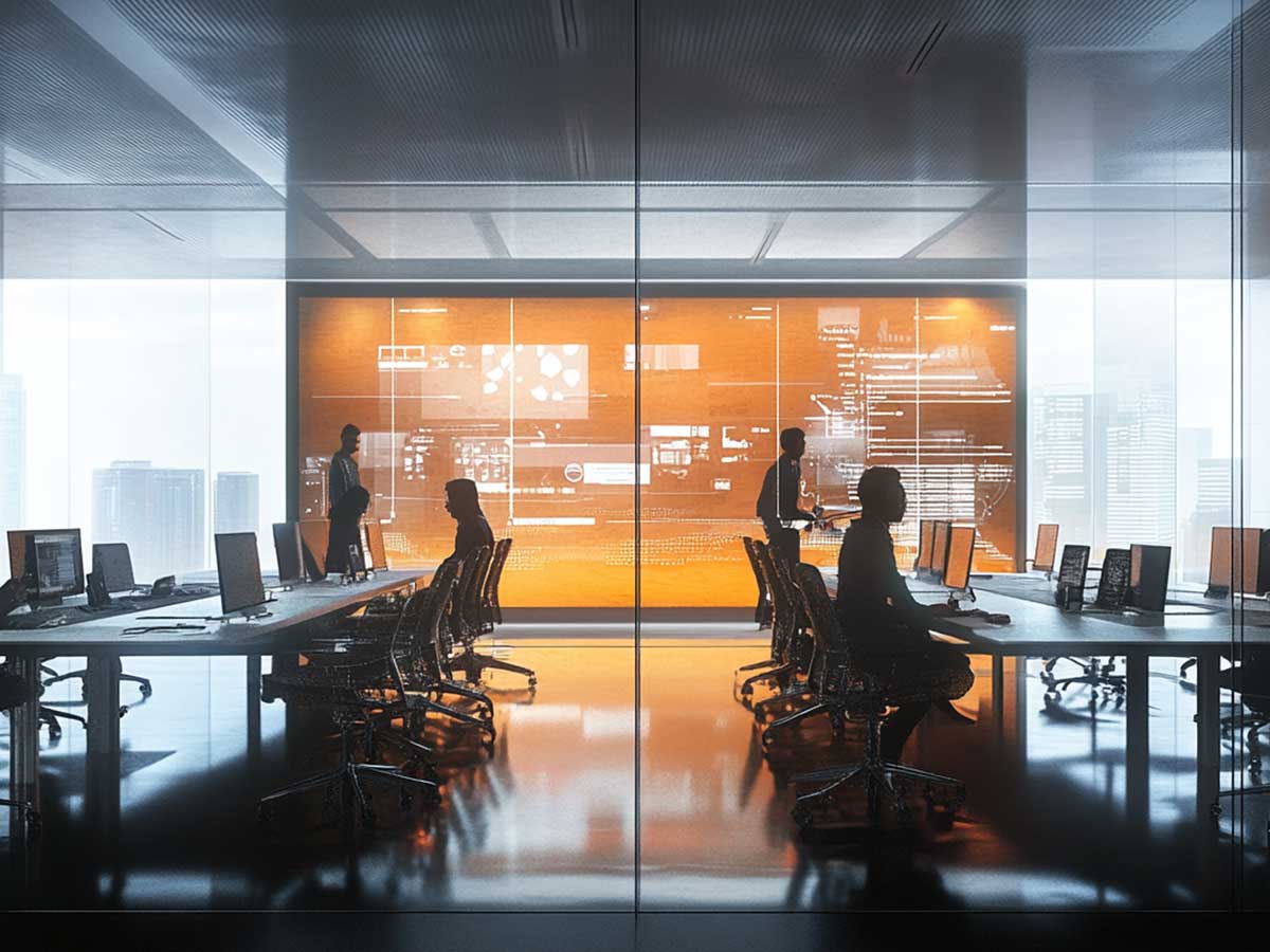 People working in an office
