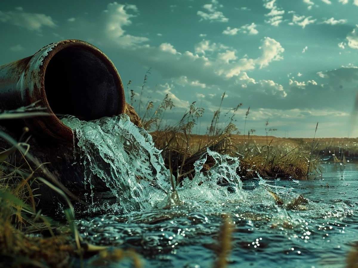 Water release into river