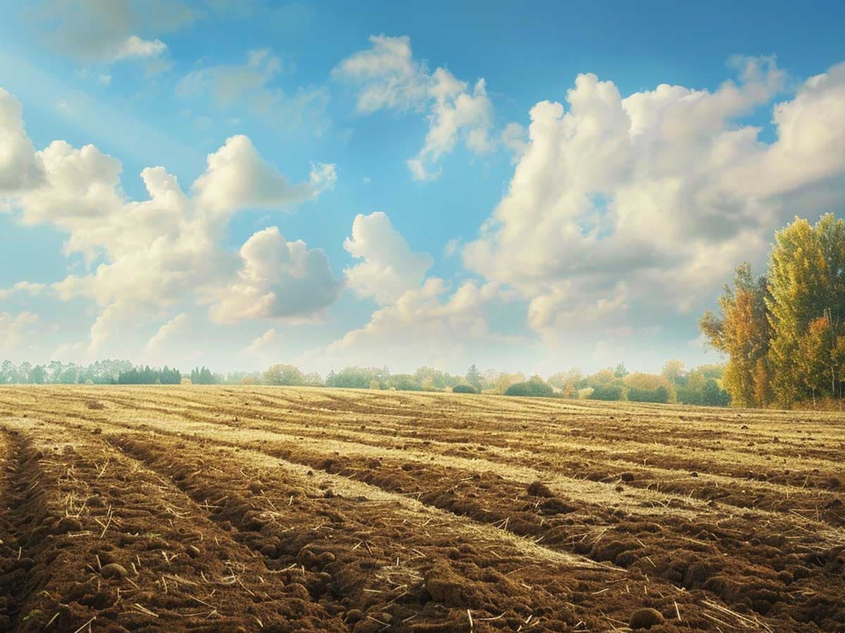 Potato crop field
