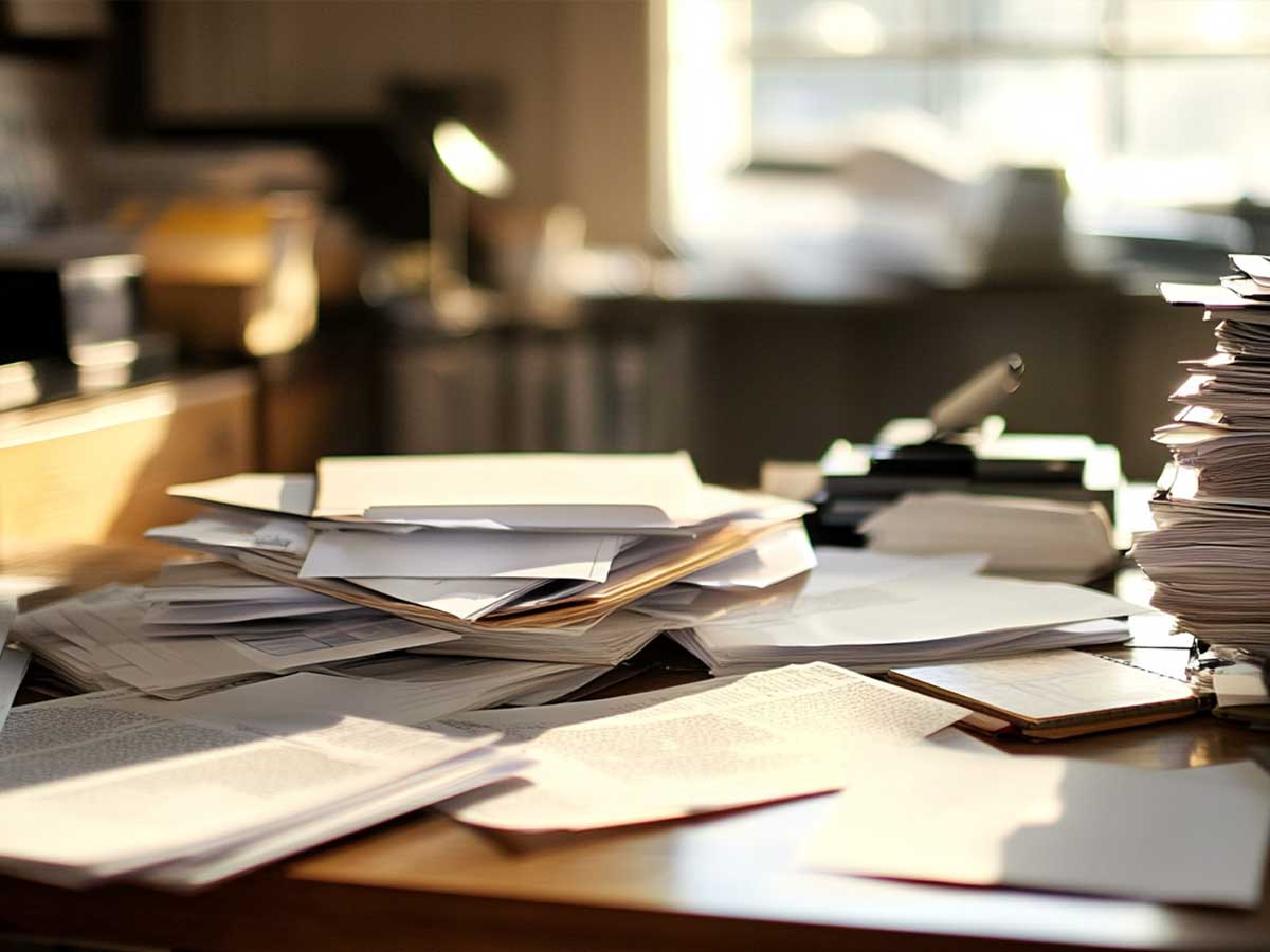 Messy paperwork