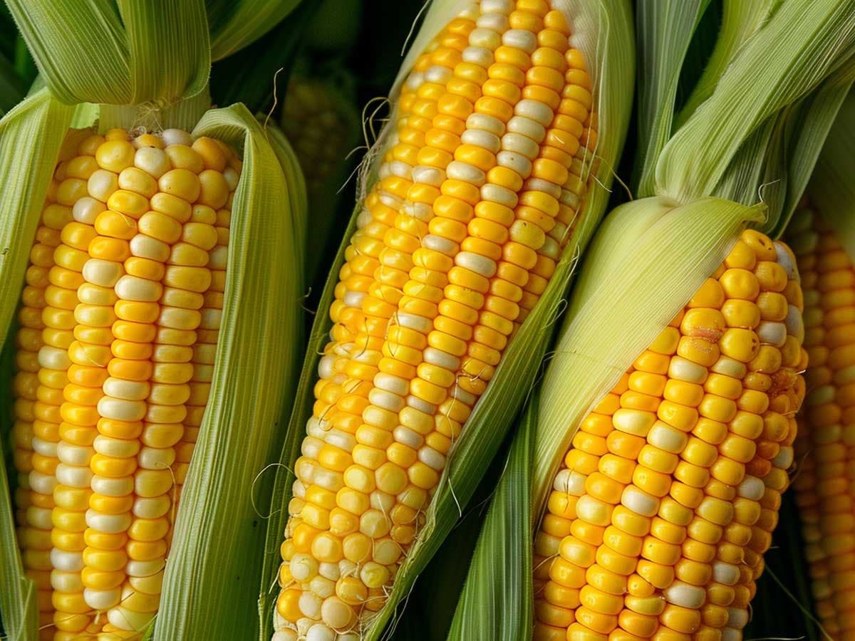 Various corn cobs