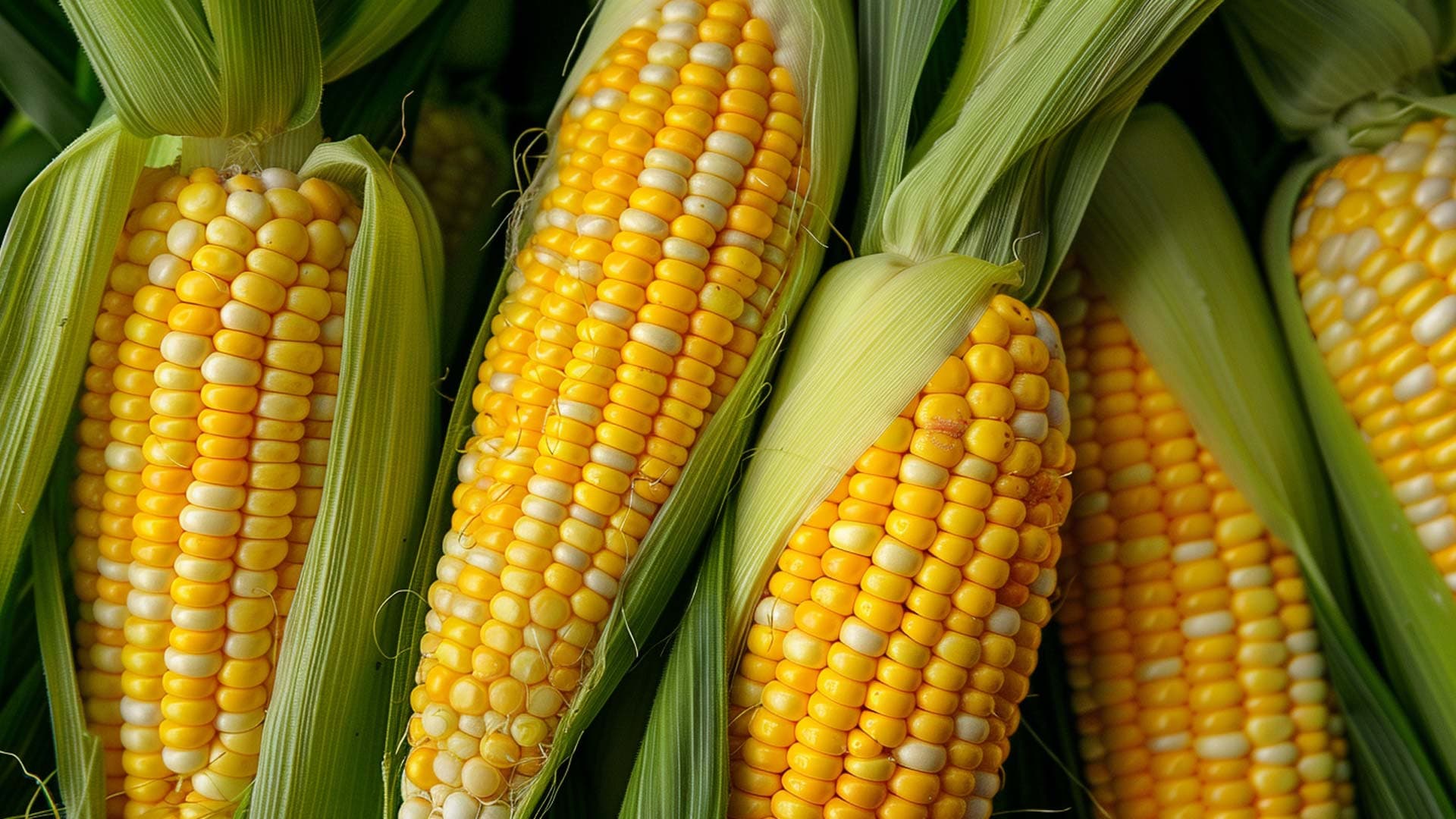 Various corn cobs