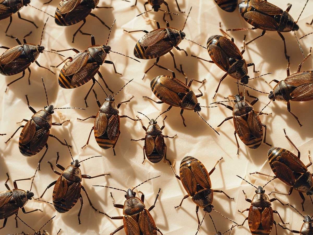 Brown marmorated stink bugs
