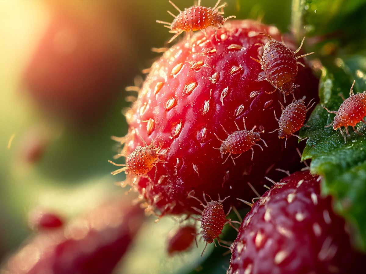 Fruit mites on raspberry