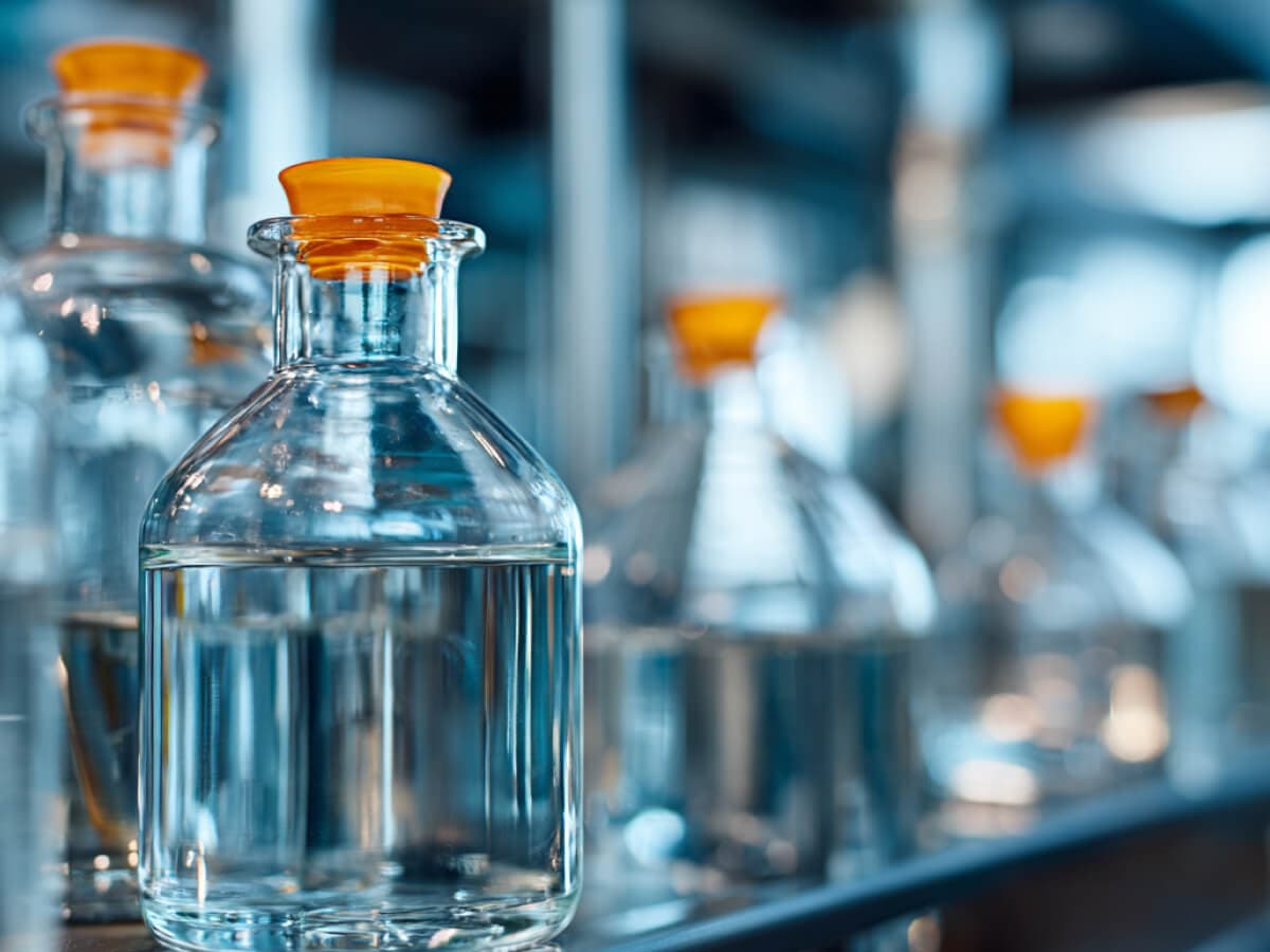 Bottles of chemicals