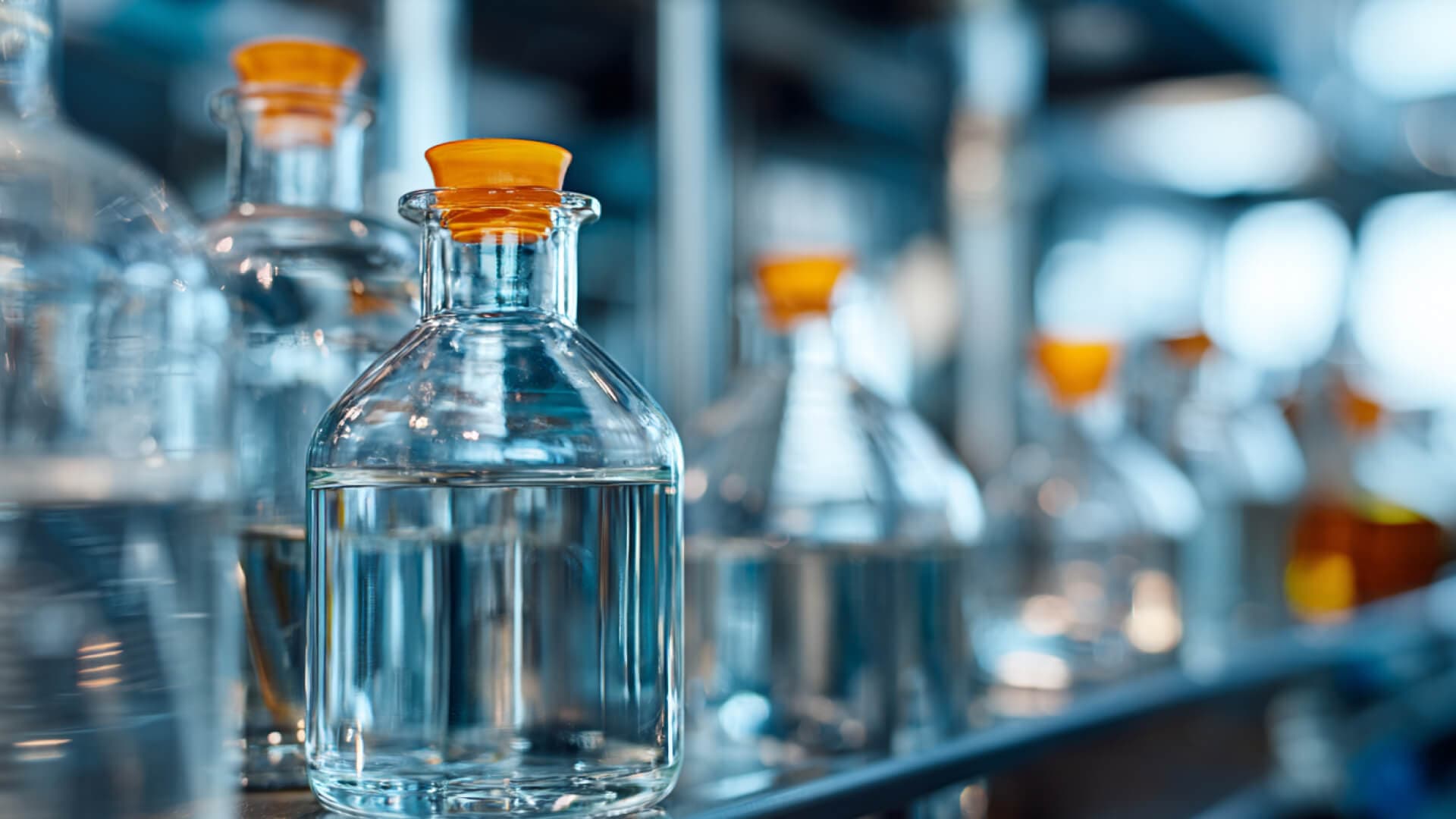 Bottles of chemicals