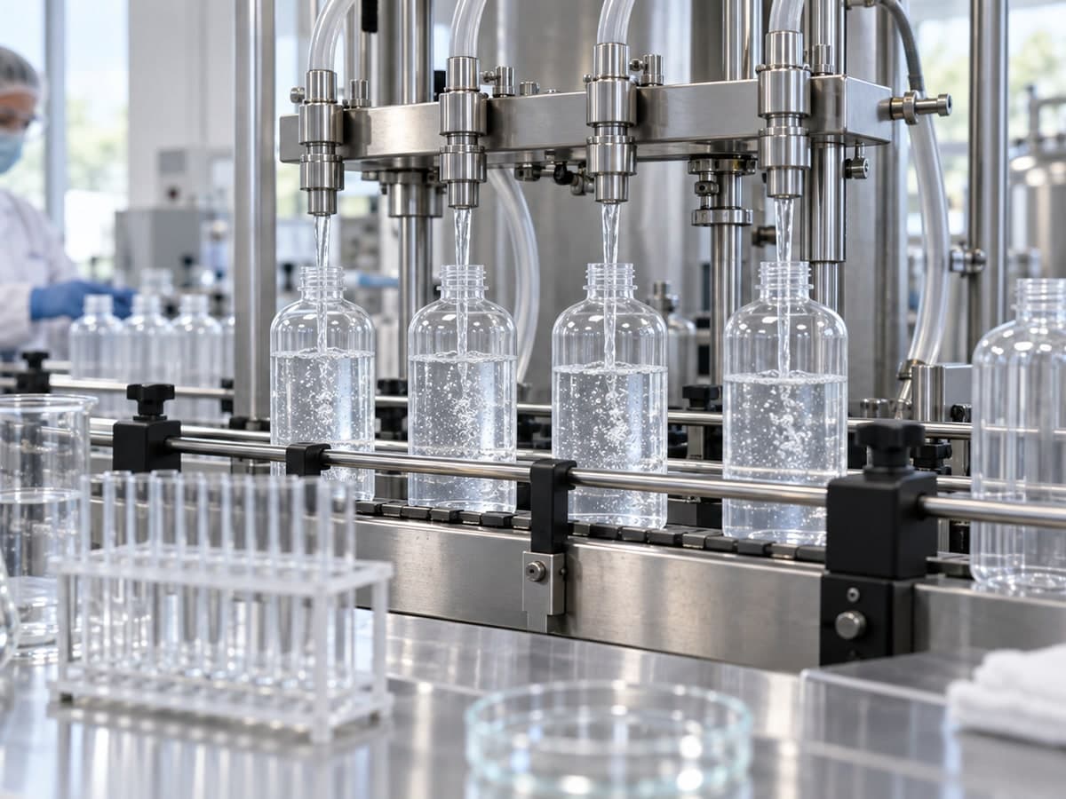 Stainless-steel disinfectant filling equipment and laboratory glassware