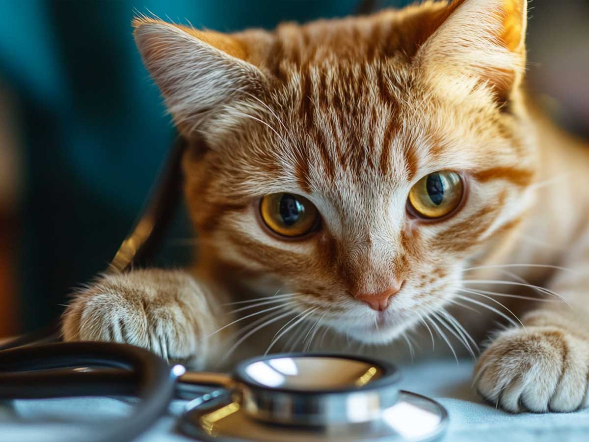 Cat in a vet's office
