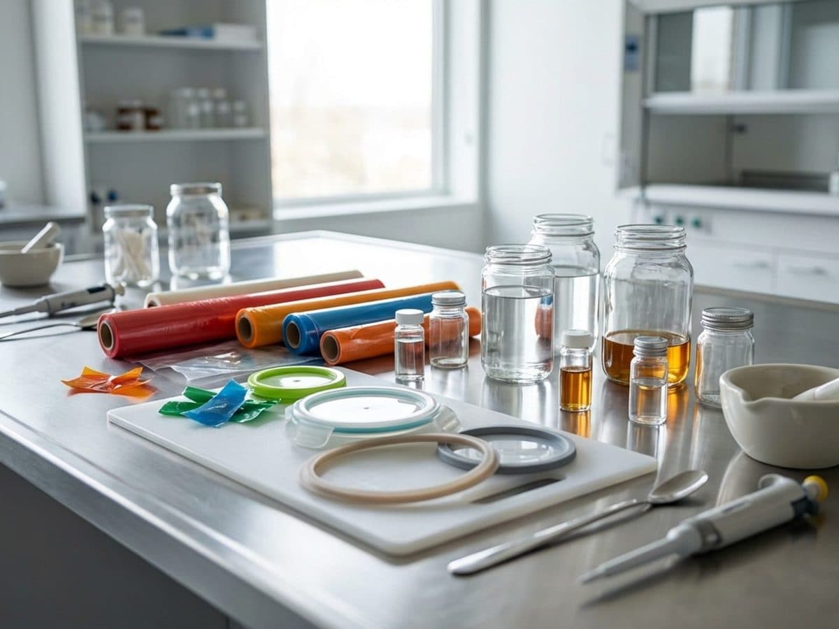 Laboratory testing food packaging materials