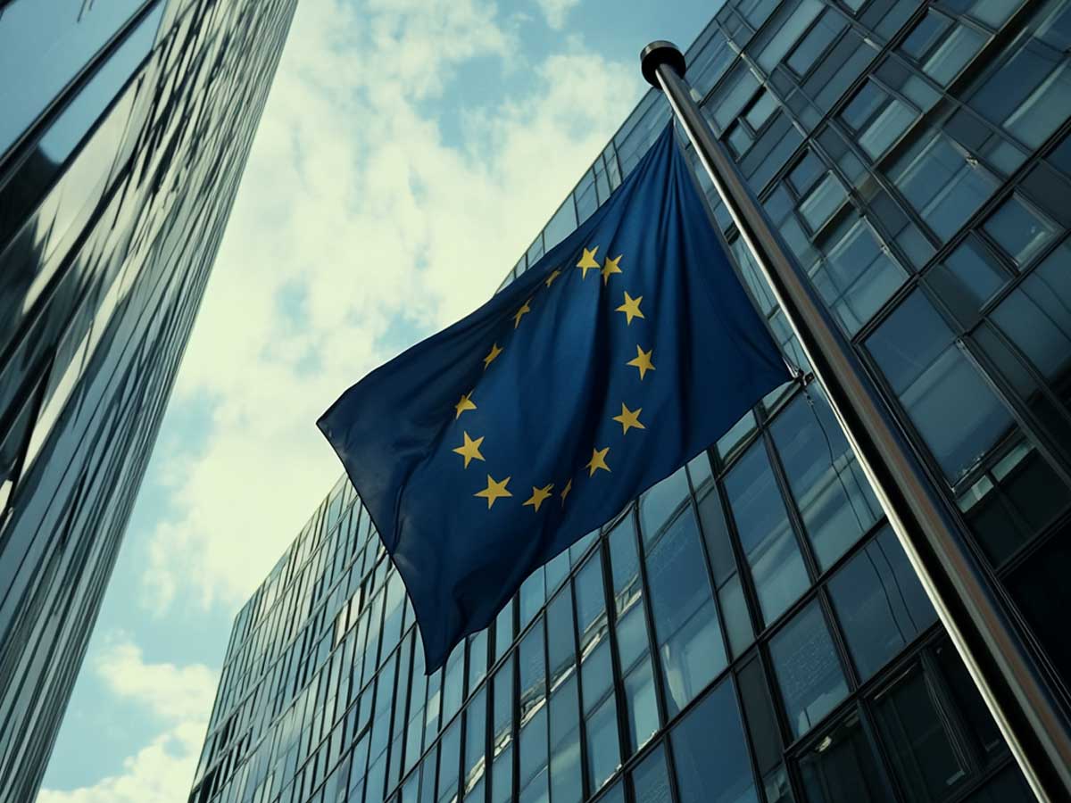 EU flag outside building