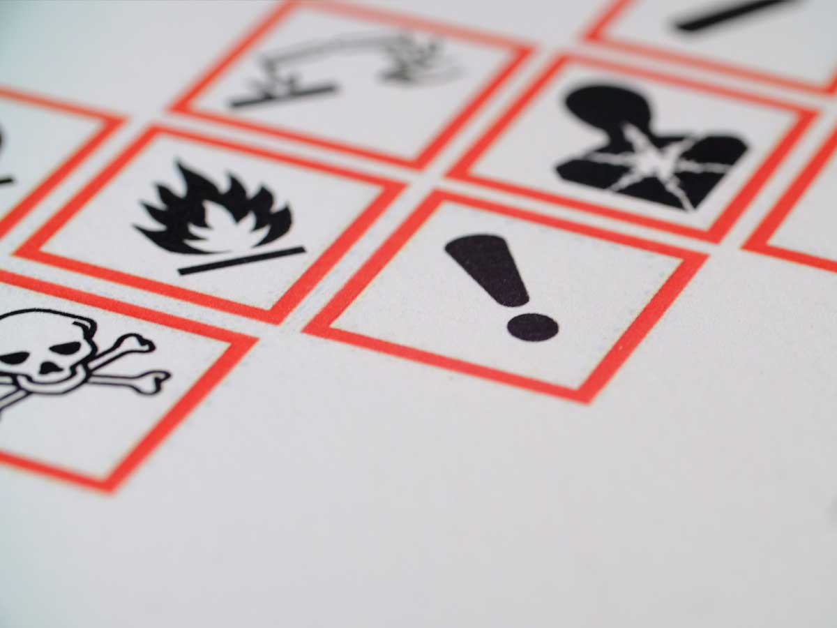 Hazard icons SDS
