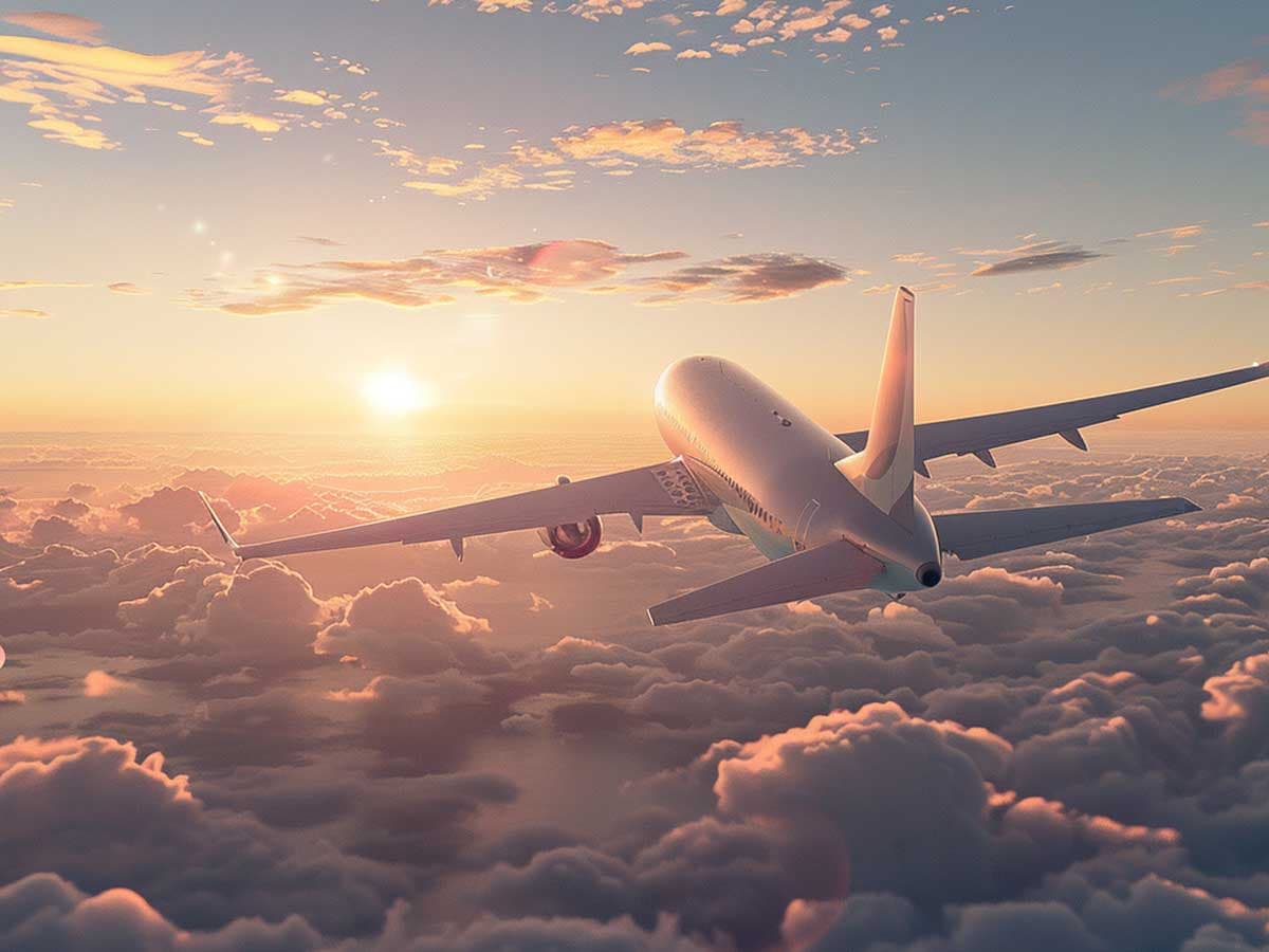 Airplane in the air