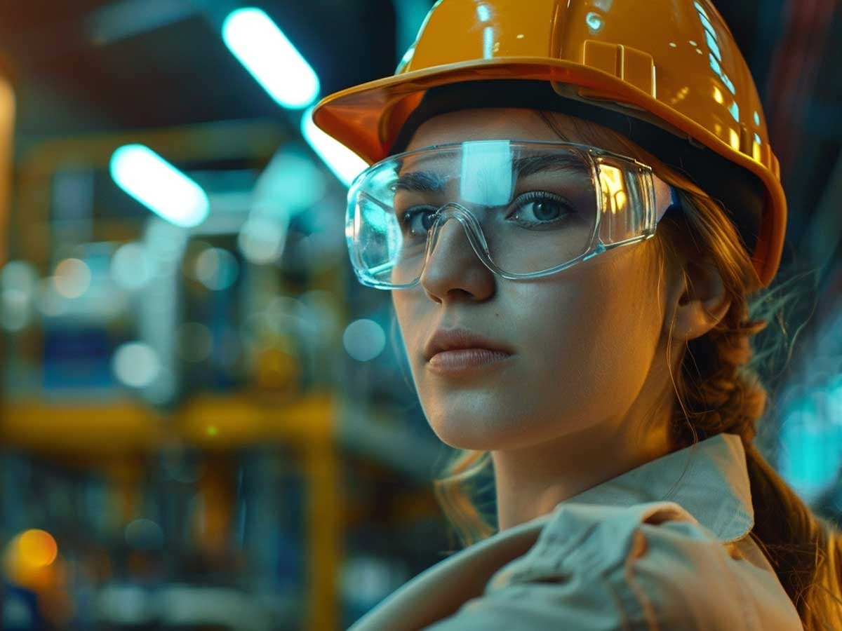 Female worker in manufacturing