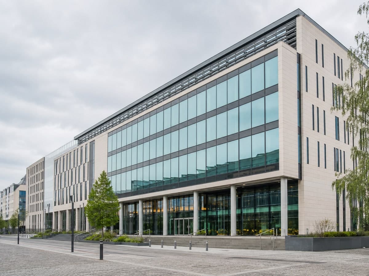Modern European chemicals agency office building exterior
