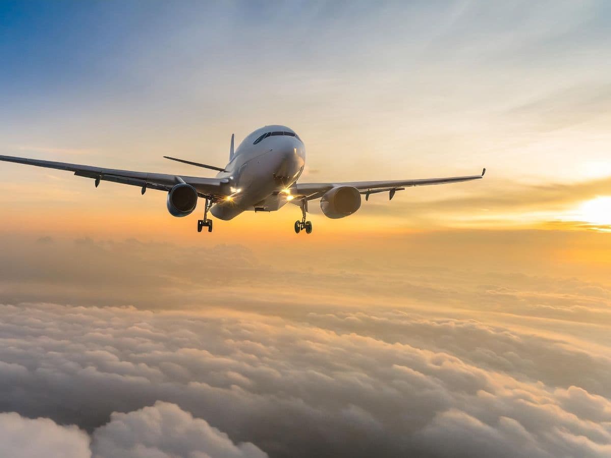 Plane in the sky