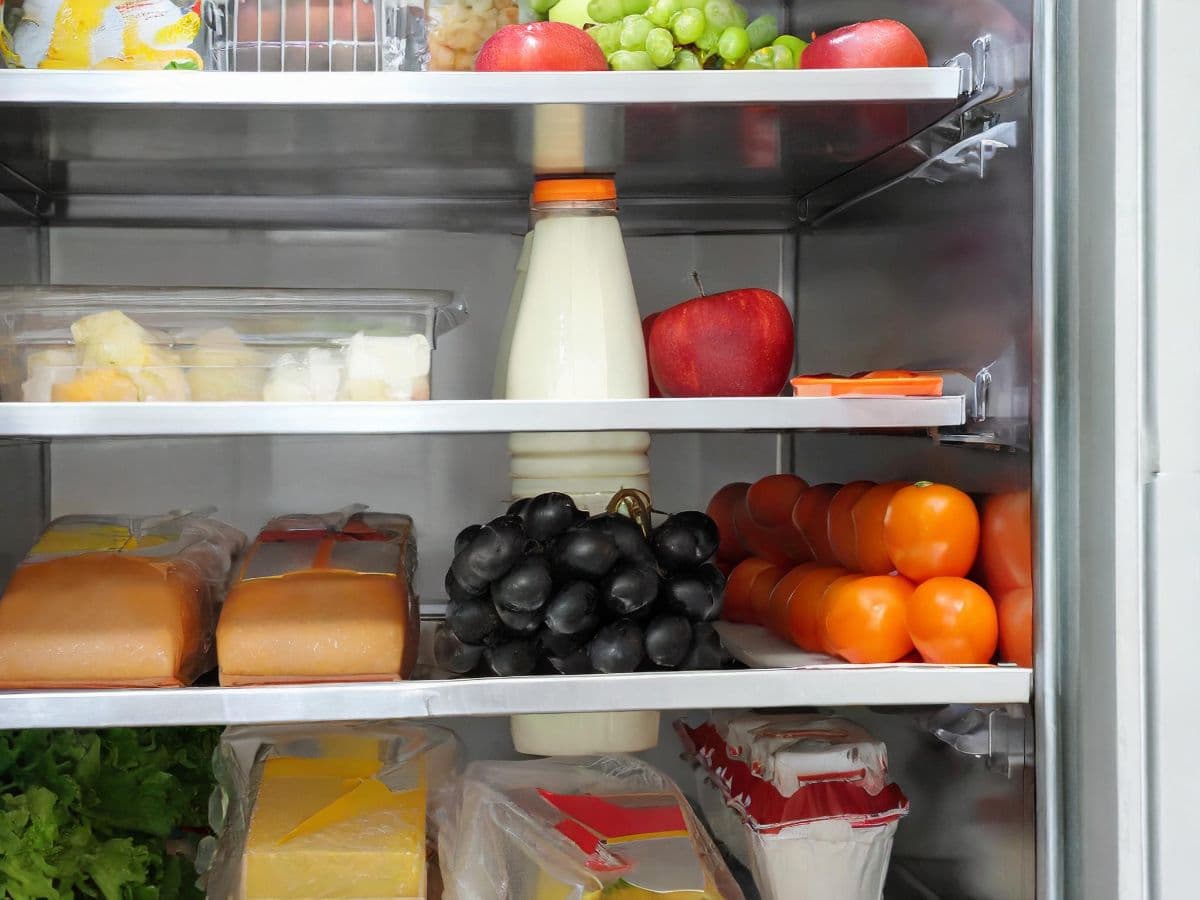 Food in a fridge