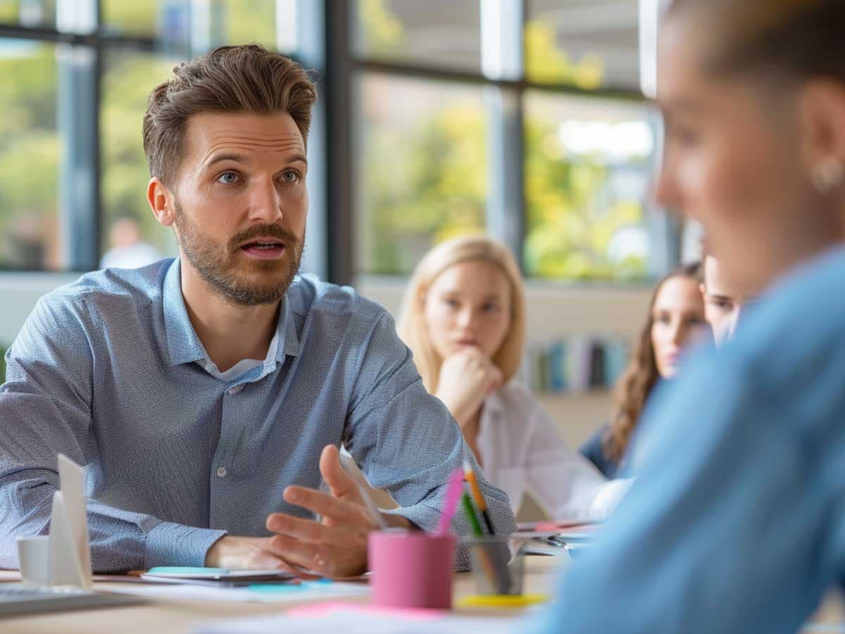 People in a meeting