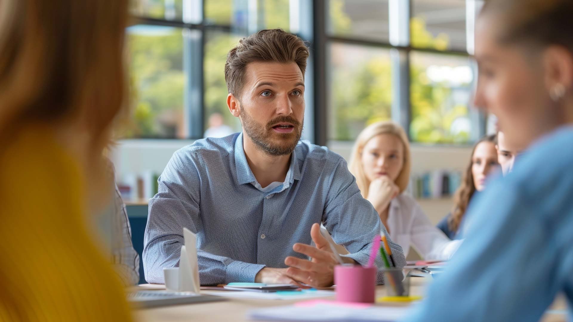 People in a meeting