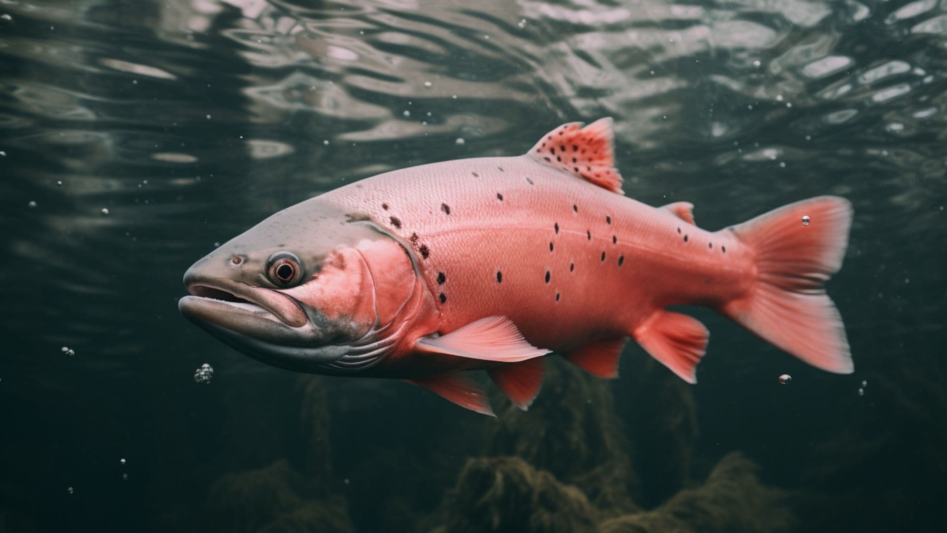 Salmon in water