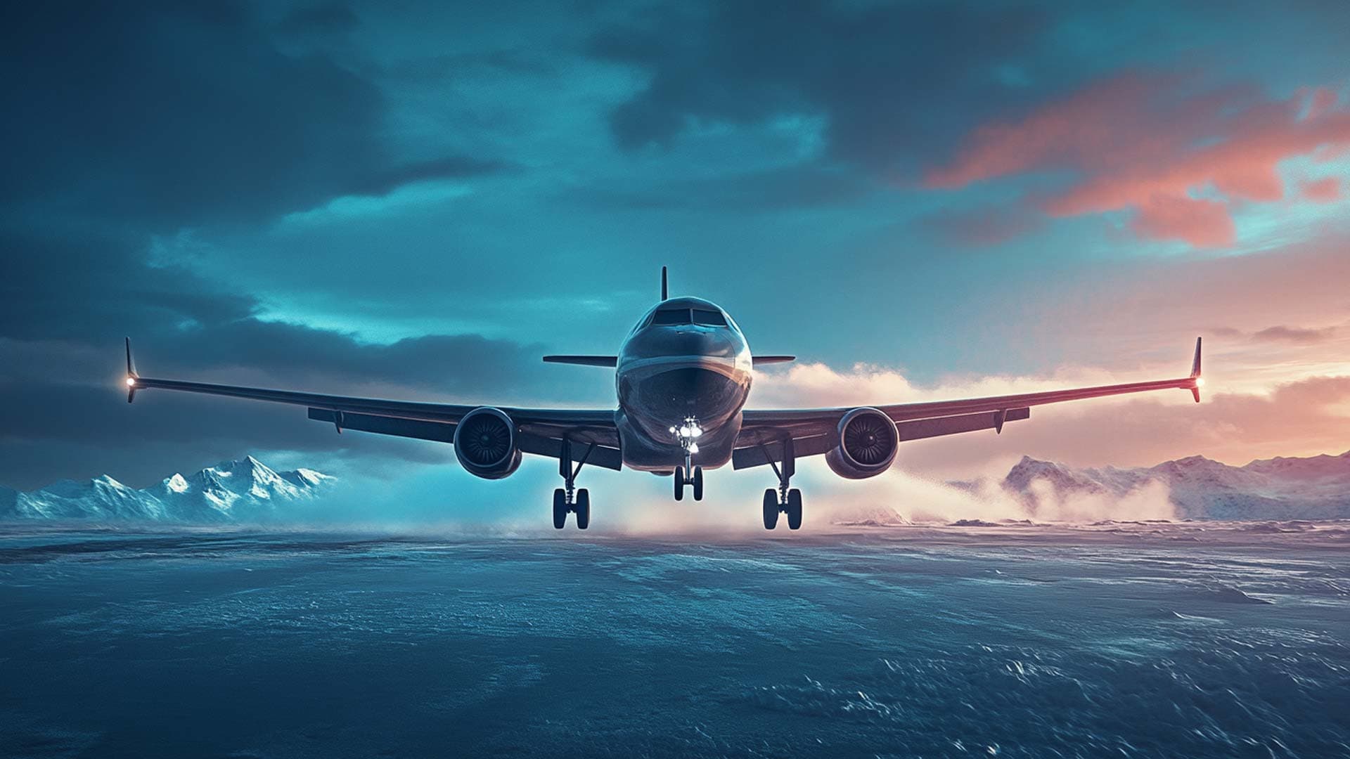 Aeroplane in the sky