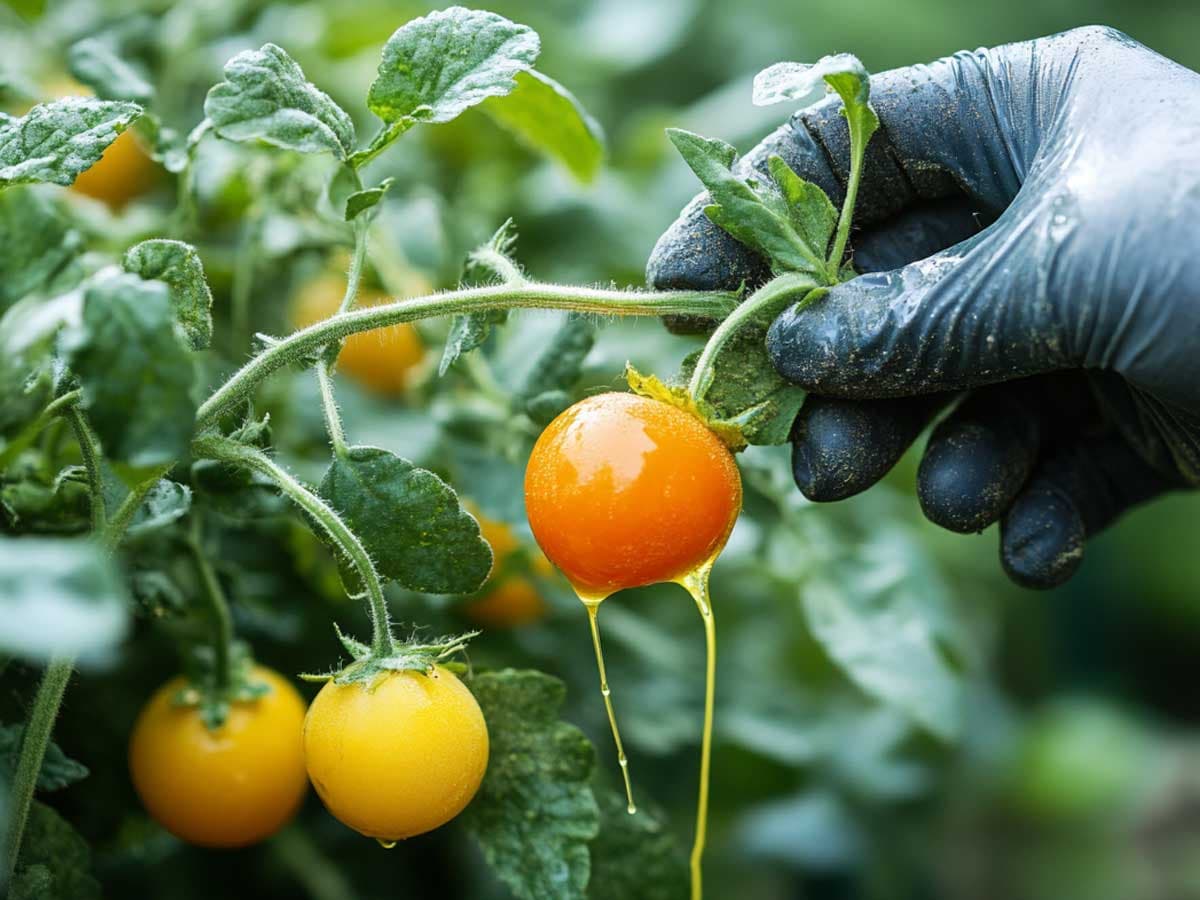 Tomatoes sprayed with famoxadone and indoxacarb