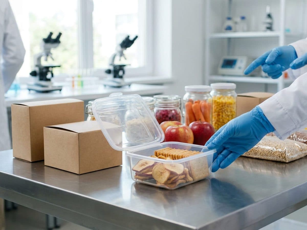 Packaged foods arranged for safety review