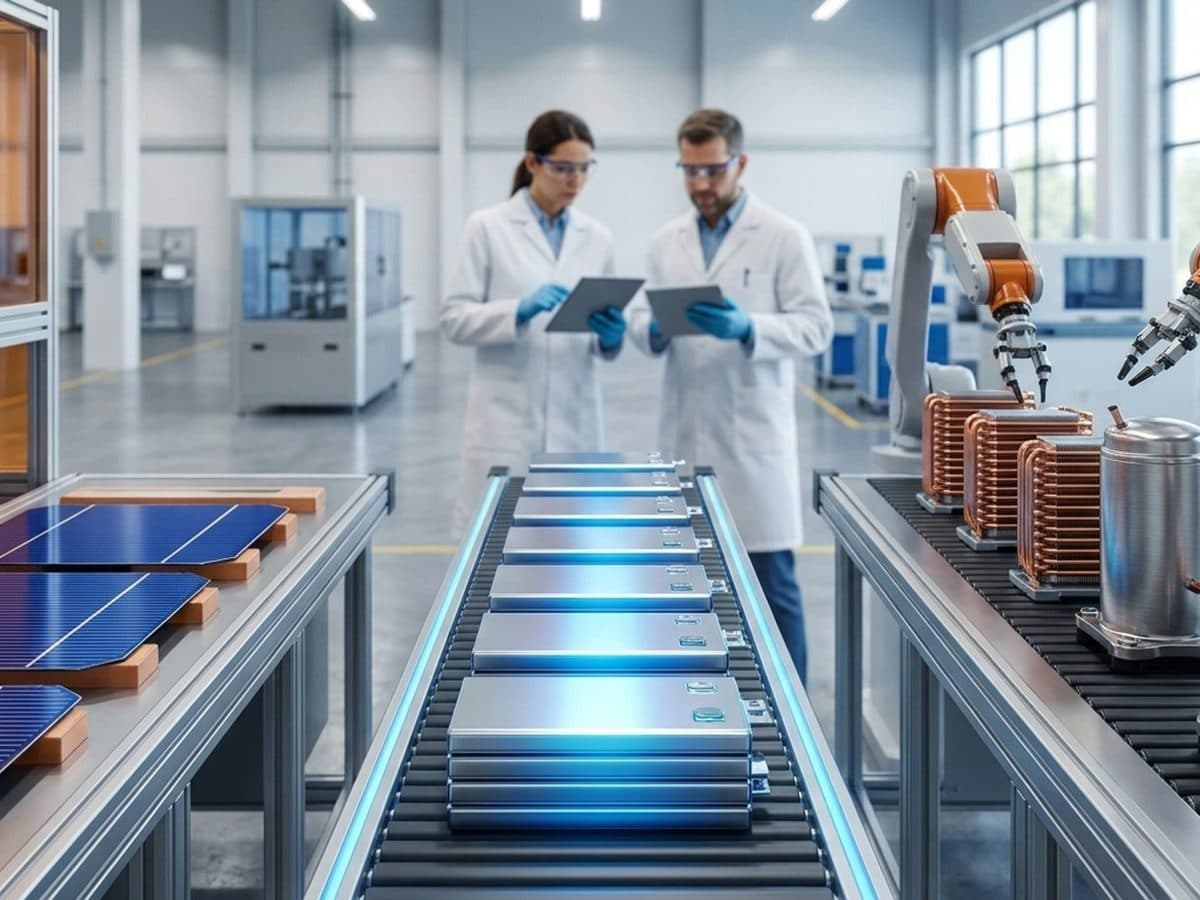 Clean-technology components on a modern manufacturing line