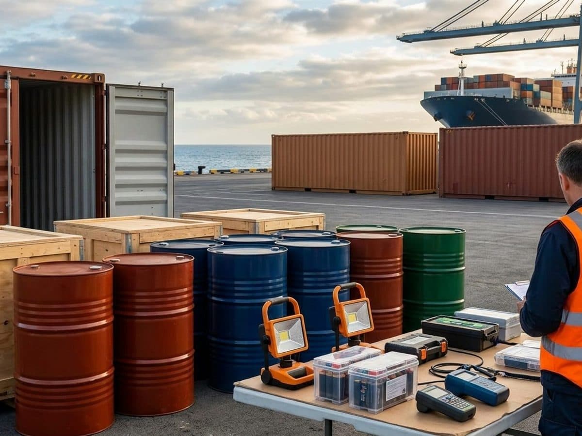 Chemical goods prepared for an export compliance check