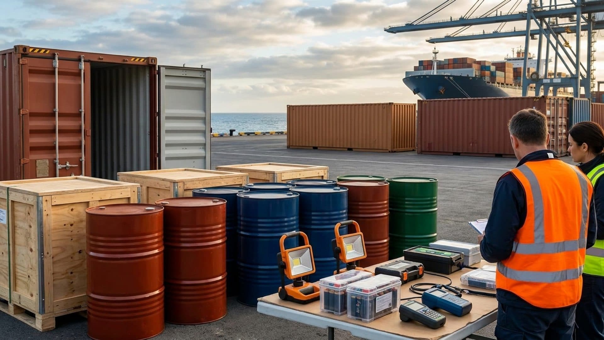 Chemical goods prepared for an export compliance check