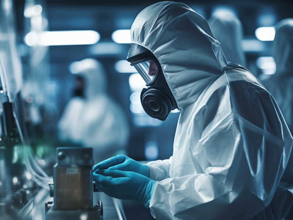 Scientist doing lab work