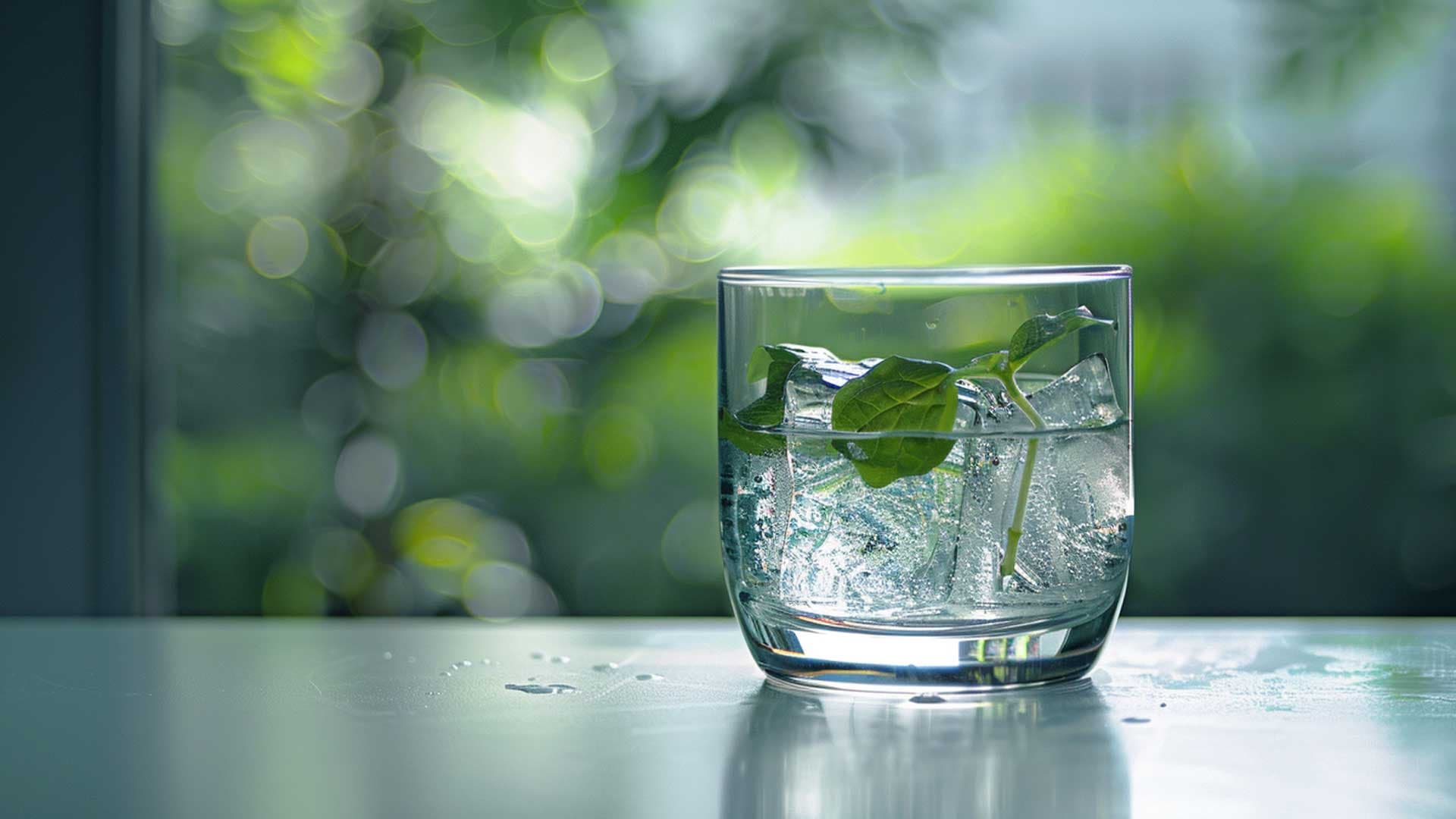 Tap water in glass