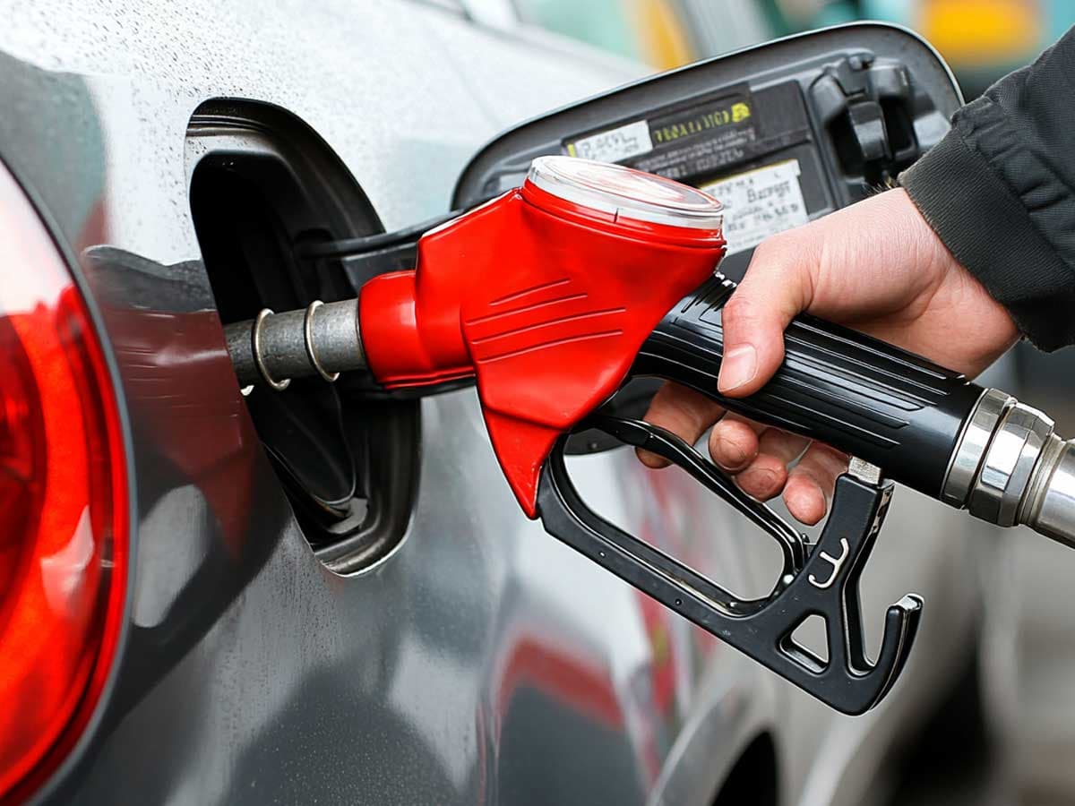 Filling up a car with gasoline