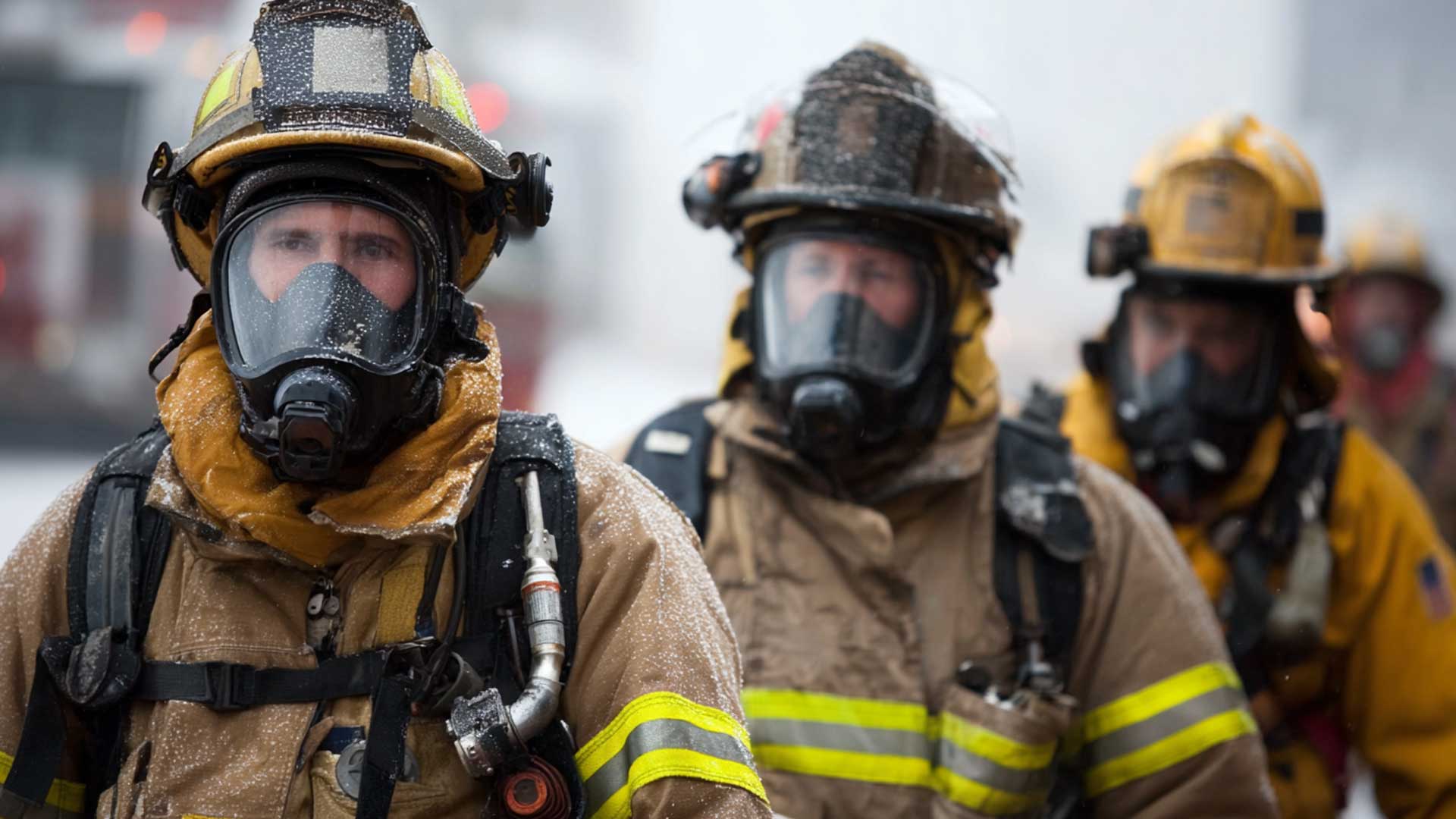 Firefighting foam equipment and compliance materials in a controlled setting