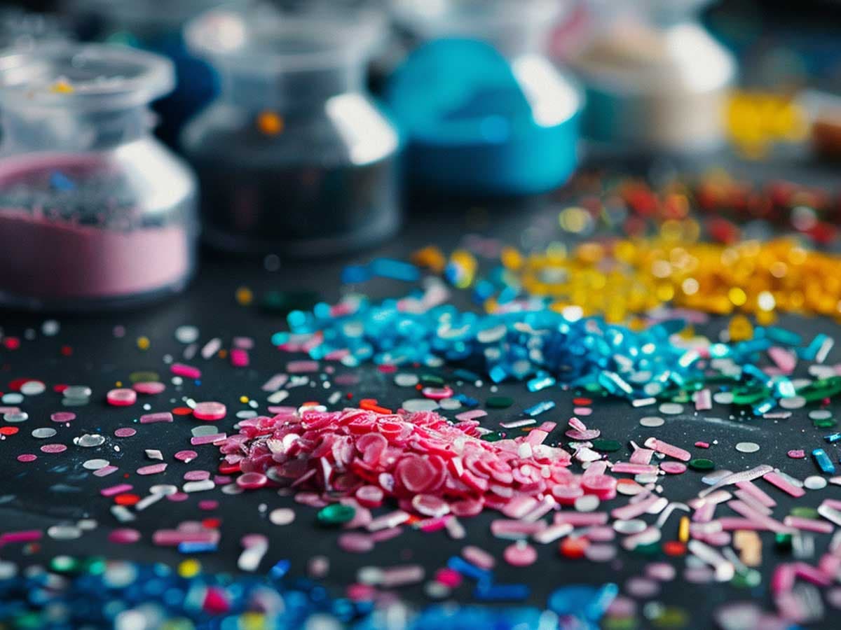 Microplastics on table