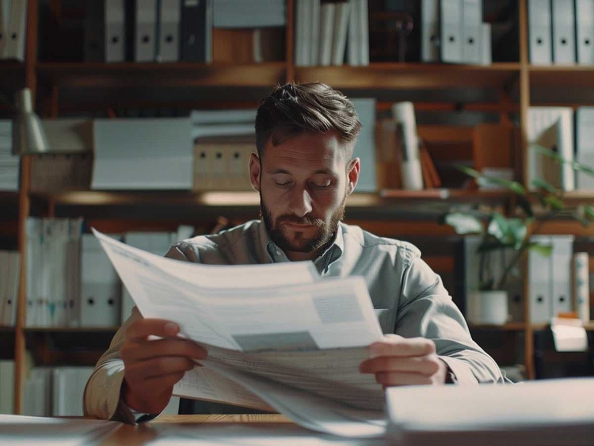 Man with paperwork