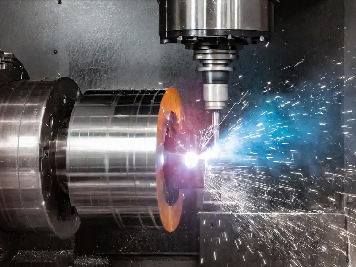 CNC machine with water