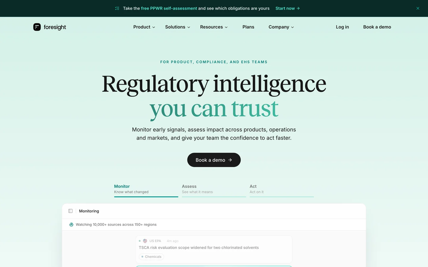 The old homepage page.