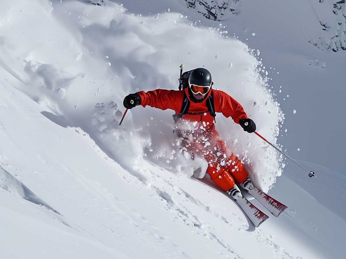 Man skiing on a slope