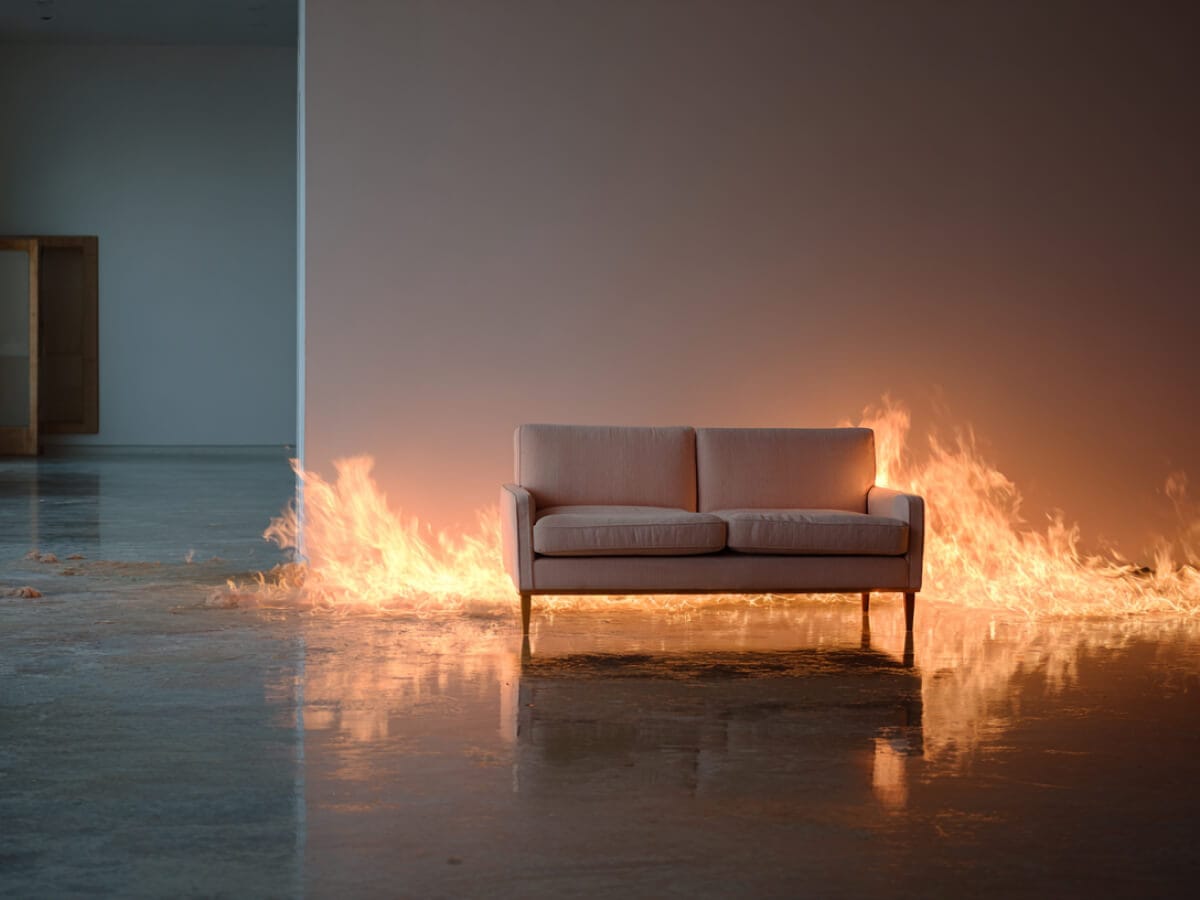 Flame retardent sofa